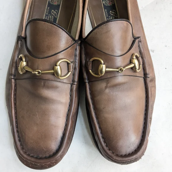 Gucci Horsebit Loafers Brown Men 10.5 Leather - Picture 4 of 16